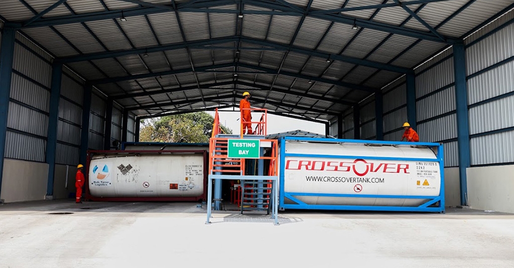 ISO Tank Cleaning facility with green practices at Tankpro Services